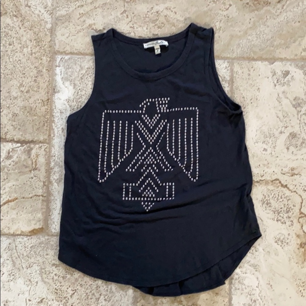 Express one eleven dark gray tank w/ metal eagle